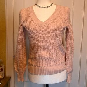 J. Crew 100% Cotton Blush V-Neck Sweater